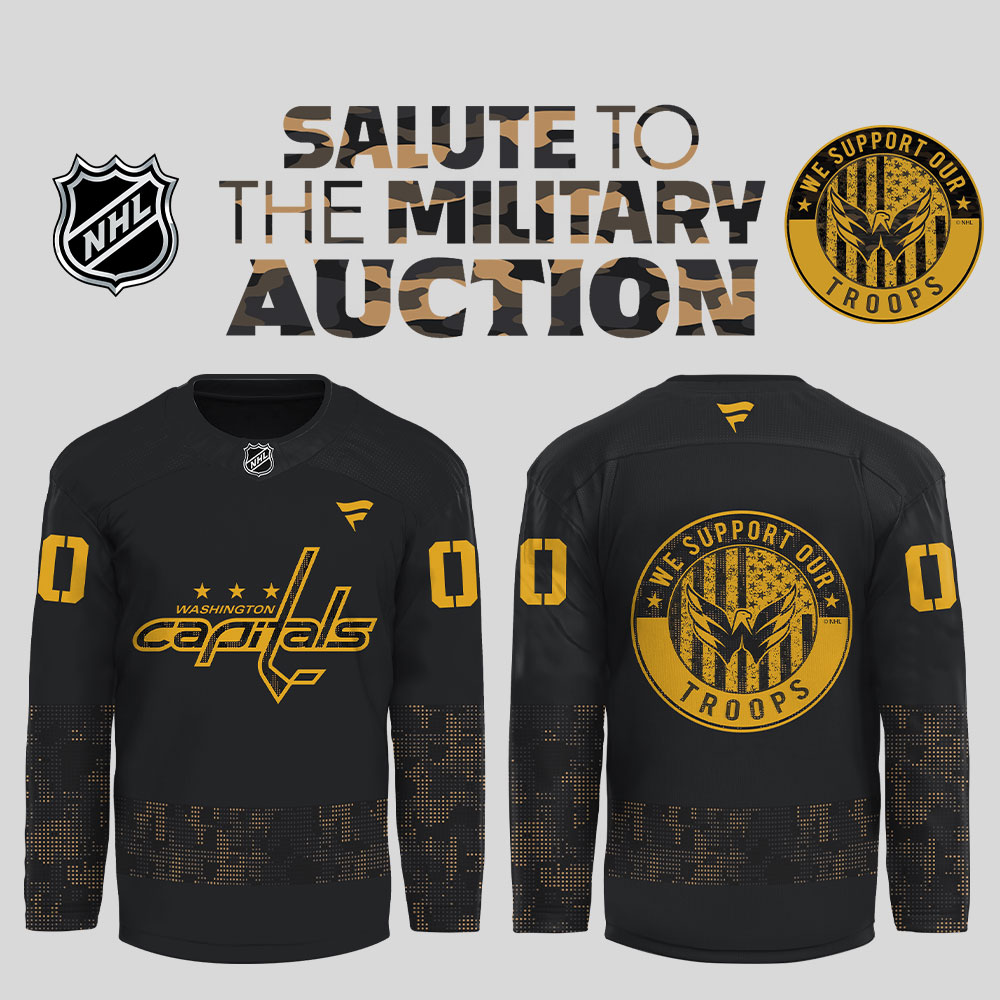 Washington Capitals Salute To Military Custom Jersey Great Gifts For Ice Hockey Players