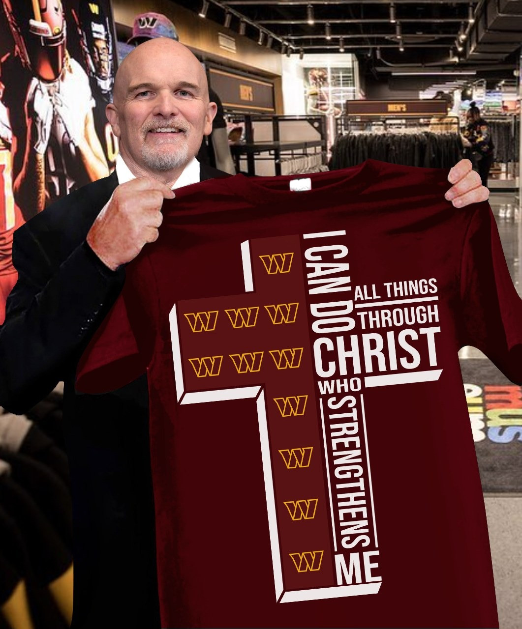 Washington Commanders I Can Do All Things Through Christ Shirt Faith Redskins Fan Gifts