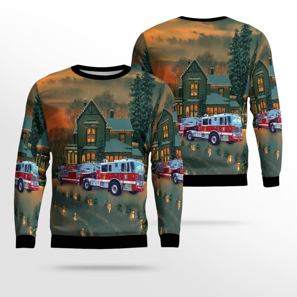 Washington DC Fire And EMS Christmas AOP Ugly Sweater I Gift For Christmas