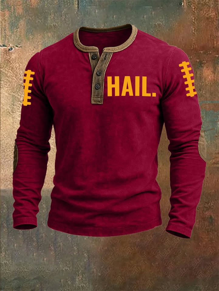 Washington Football Hail Button Long Sleeve Shirt Washington Strong WC Merch Game Day Clothing