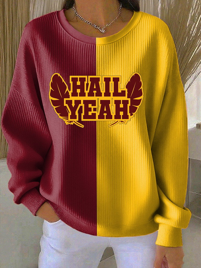 Washington Football Hail Yeah Sweatshirt Game Day Clothes WC Merch Football Lovers Gifts