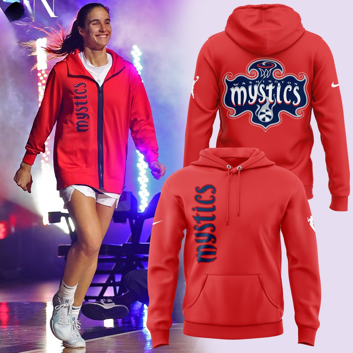 Washington Mystics Basketball Team 2025 Red Hoodie Cool Gifts For Fan Lovers