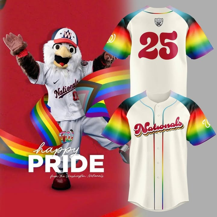 Washington Nationals Pride Month 2025 Jersey Baseball Support LGBT Pride Merch Gifts