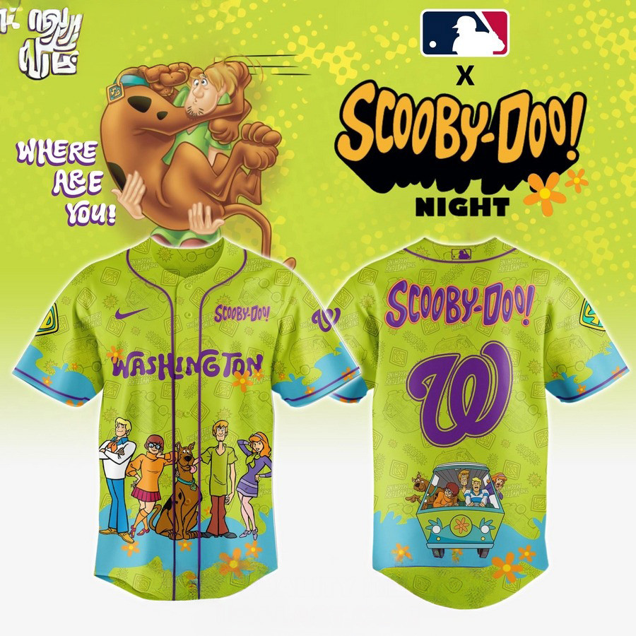 Washington Nationals Scooby Doo Night 3D Jersey Gifts For Basketball Fans