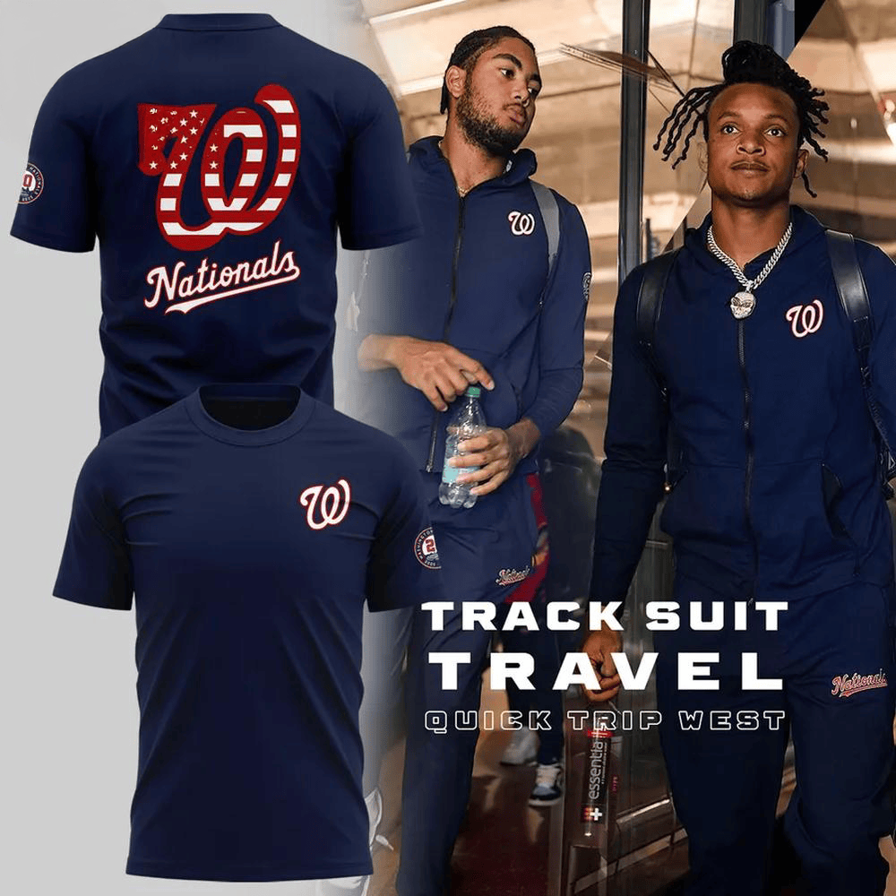 Washington Nationals Track Suit Travel Shirt Baseball Player Gift Ideas