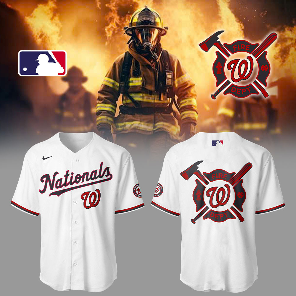 Washington Nationals x Firefighter Appreciation Night Jersey Unique Baseball Gifts