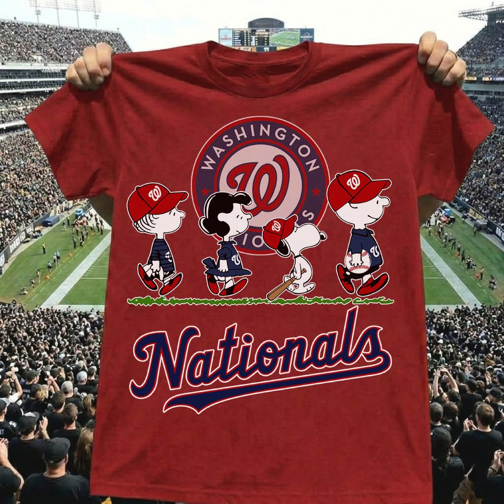 Washington Nationals x Peanuts T-Shirt Nationals Baseball Team Merch Fan Gift Ideas