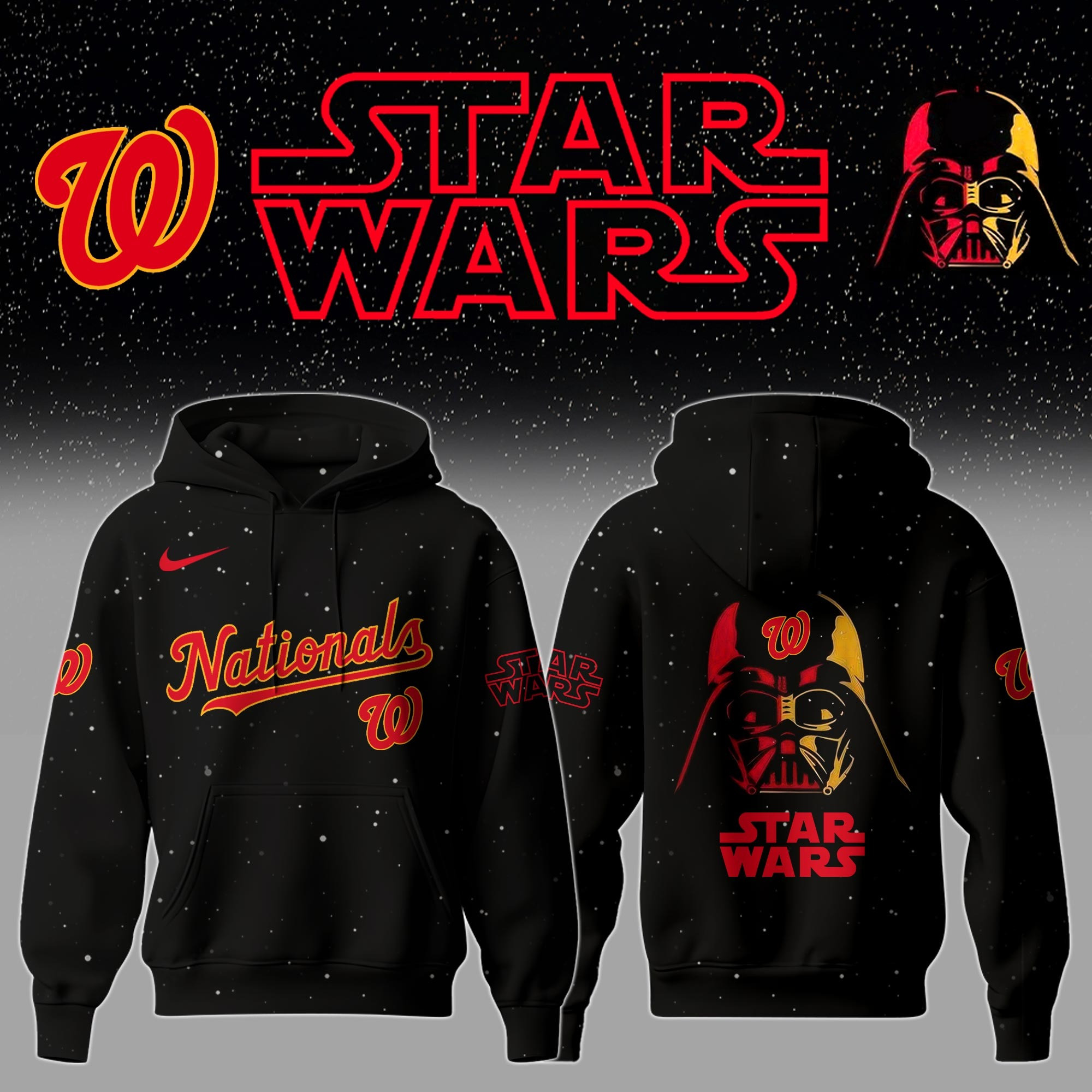 Washington Nationals X Star Wars Night Hoodie Fan Merch Gifts For Baseball Lovers