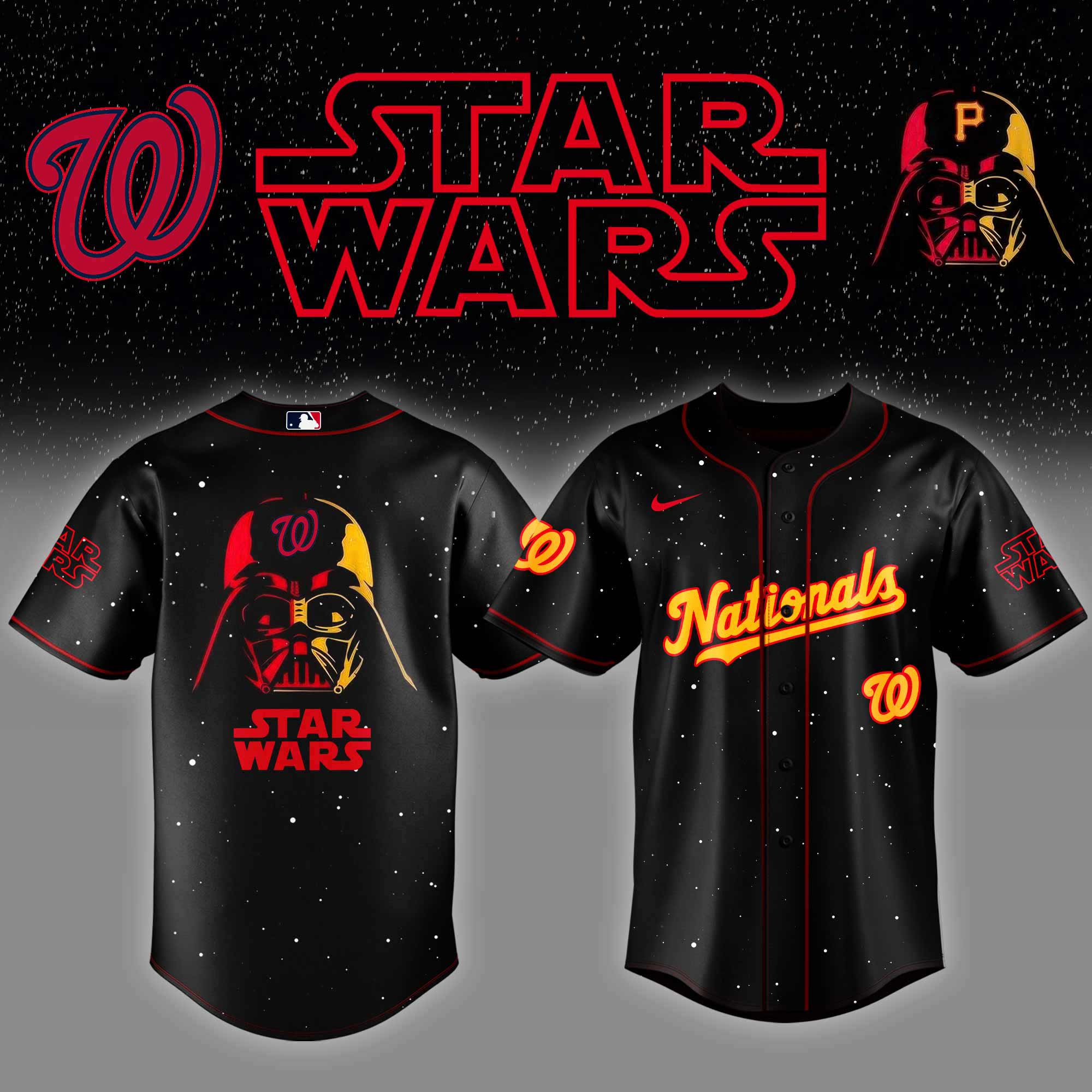 Washington Nationals x Stars Wars Night Baseball Jersey Baseball Father's Day Gifts