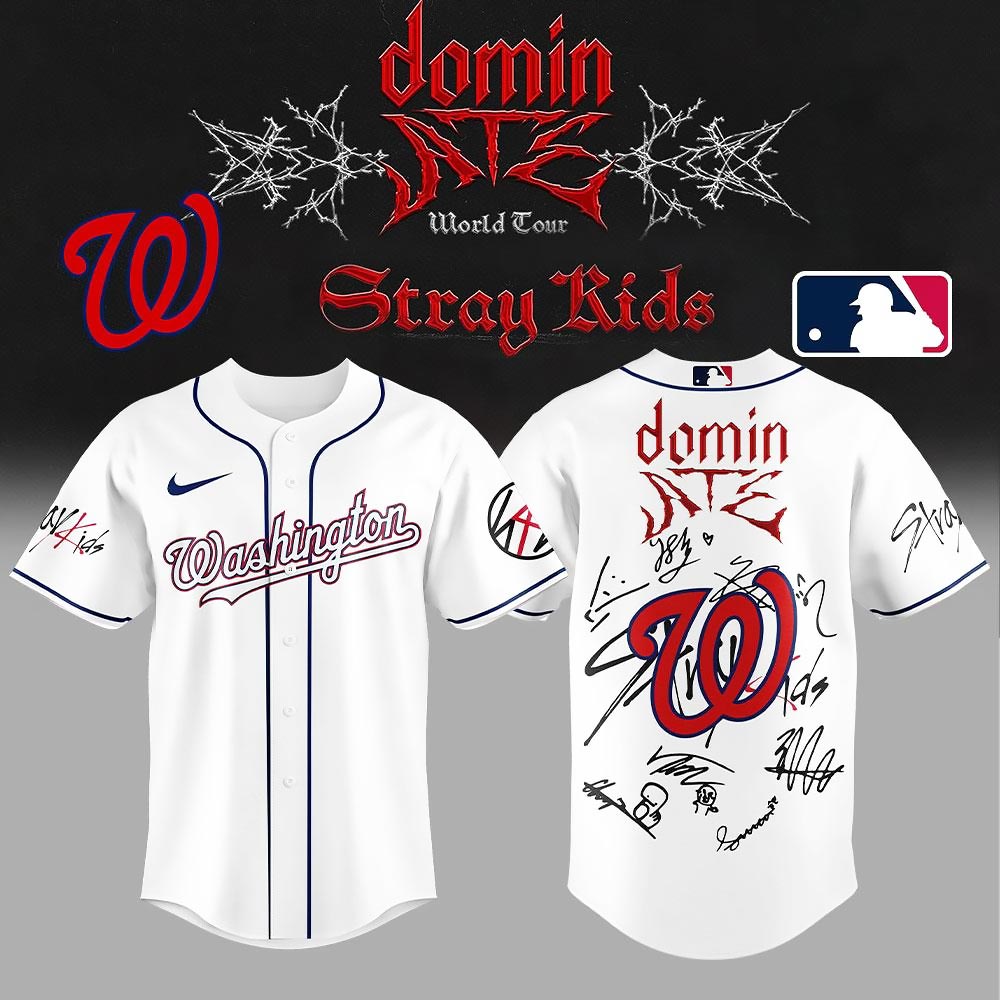 Washington Nationals x Stray Kids Signature Limited Edition Baseball Jersey Best Gift For Baseball Lovers