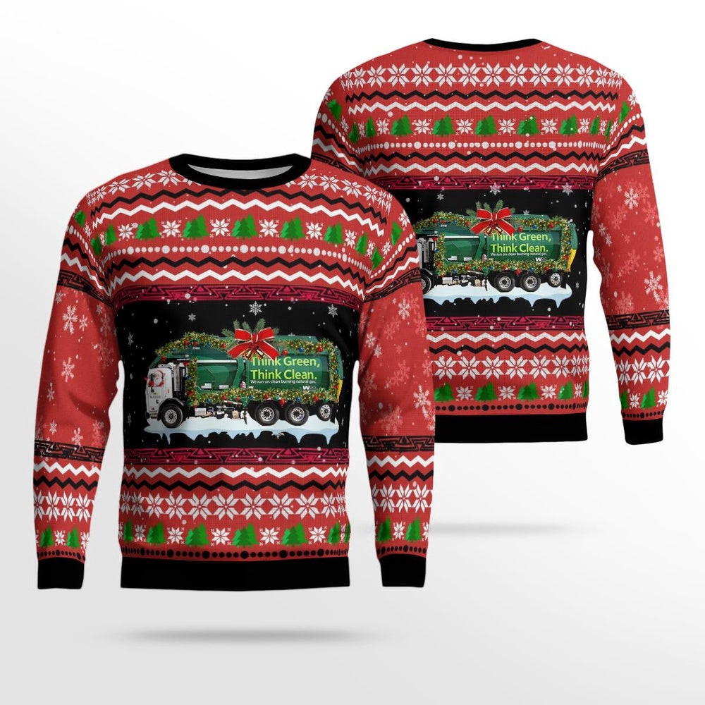 Waste Management Christmas AOP Ugly Sweater Gift For Christmas