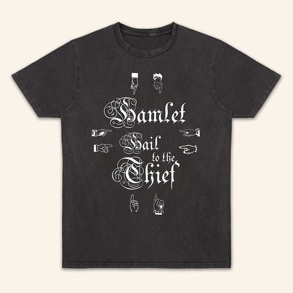 Wasteheadquarters Merch Hamlet Hail To The Thief Pointing Black T-Shirt Him Gifts Wasteheadquarters Merch Hamlet Hail To The Thief Pointing Black T-Shirt Him Gifts