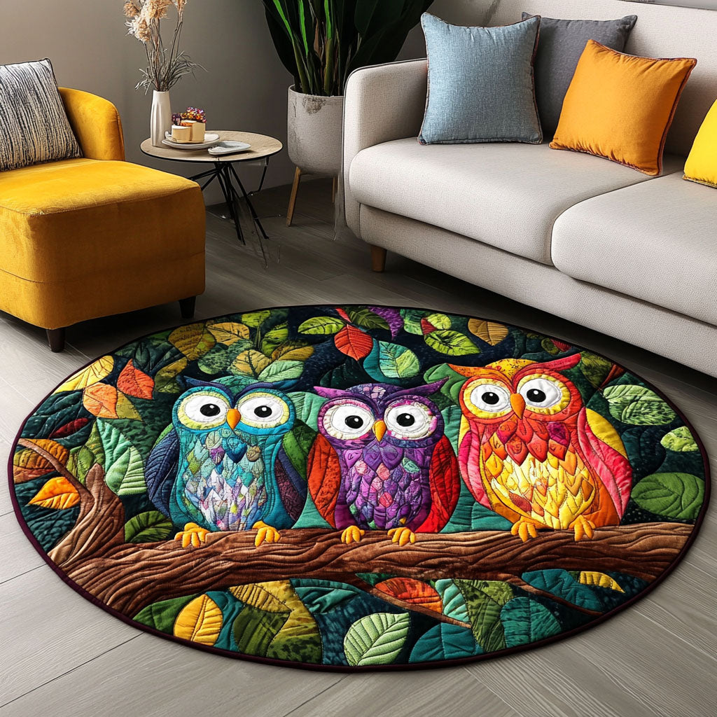 Watchful Souls Quilted Round Mat Front Door Idea Christmas Flower Gifts