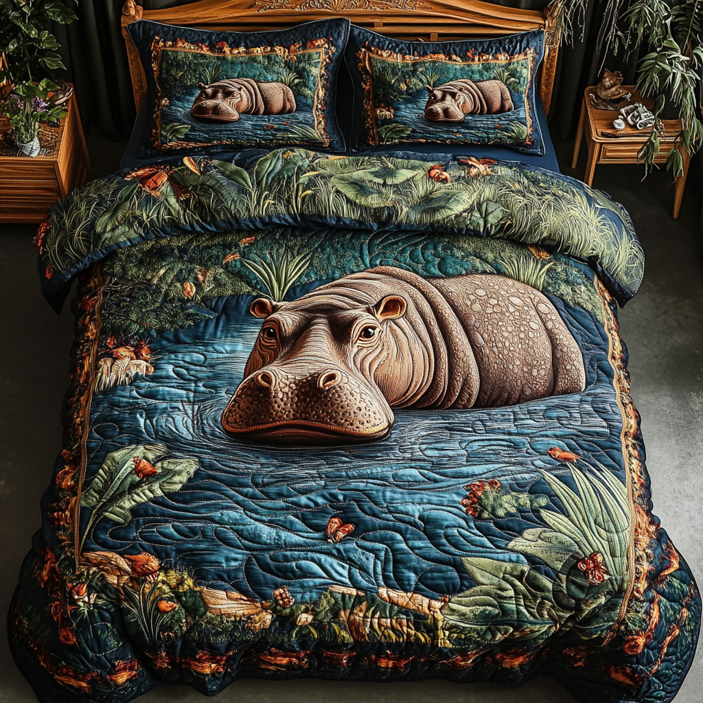 Water Wanderer Quilted Bedding Set Thoughtful Bedding Gift for Cozy Winter Nights