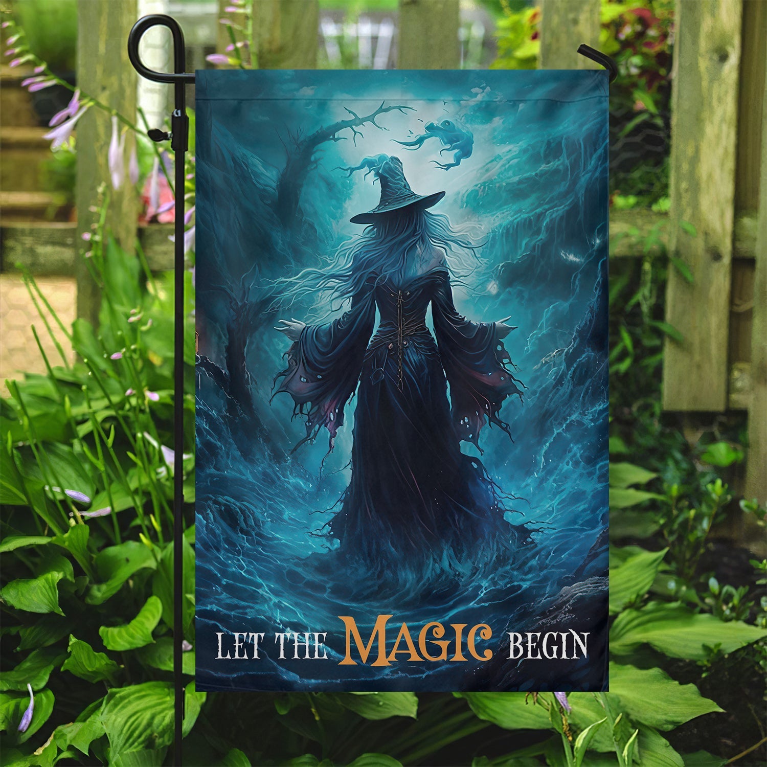 Water Witch Halloween Flag Let The Magic Begin Halloween Decor Witchy Gift Ideas