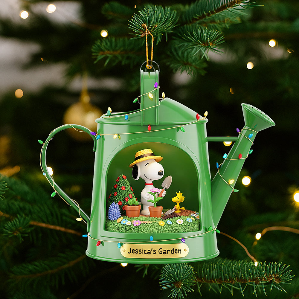 Watering Can Christmas Ornament - Personalized Gifts For Garden Lovers - Fun Holiday Ornament Gift