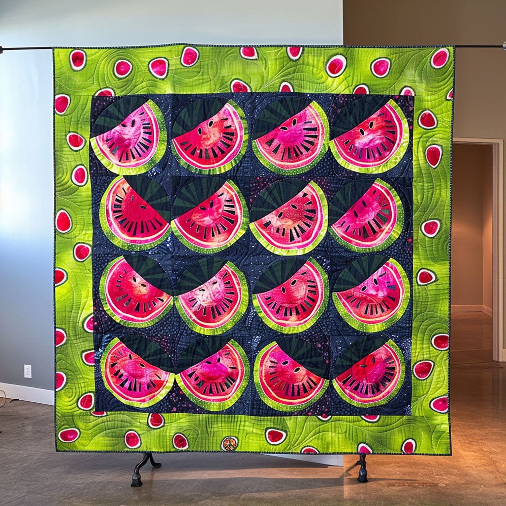 Watermelon Xmas Quilted Blanket Blanket Coolf Gifts For Married Couples