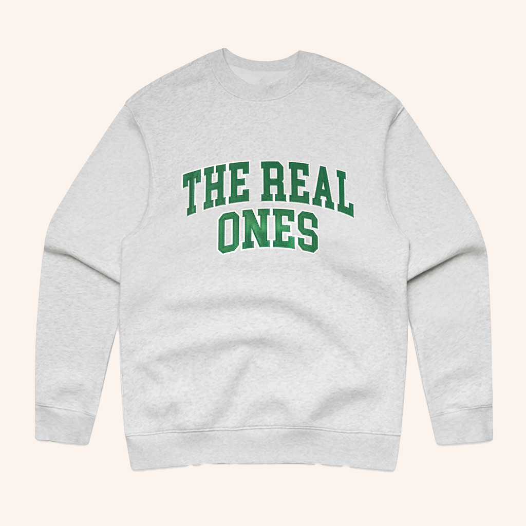 Wave Sports Merch Not Gonna Lie With Kylie Kelce The Real Ones Varsity Crewneck Sweatshirt Gifts