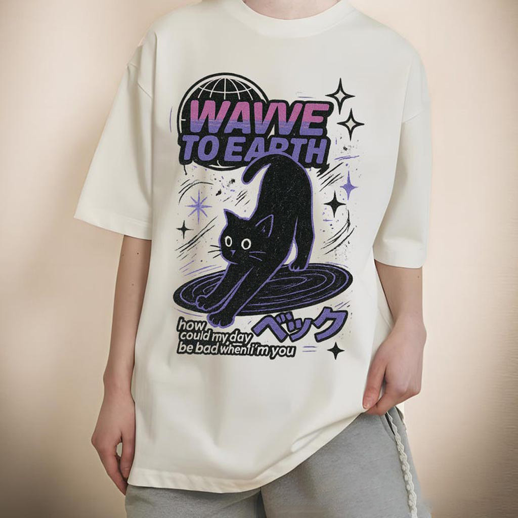 Wave To Earth 0 Merch Black Cat T-Shirt Fan Merch Gifts For Daughter
