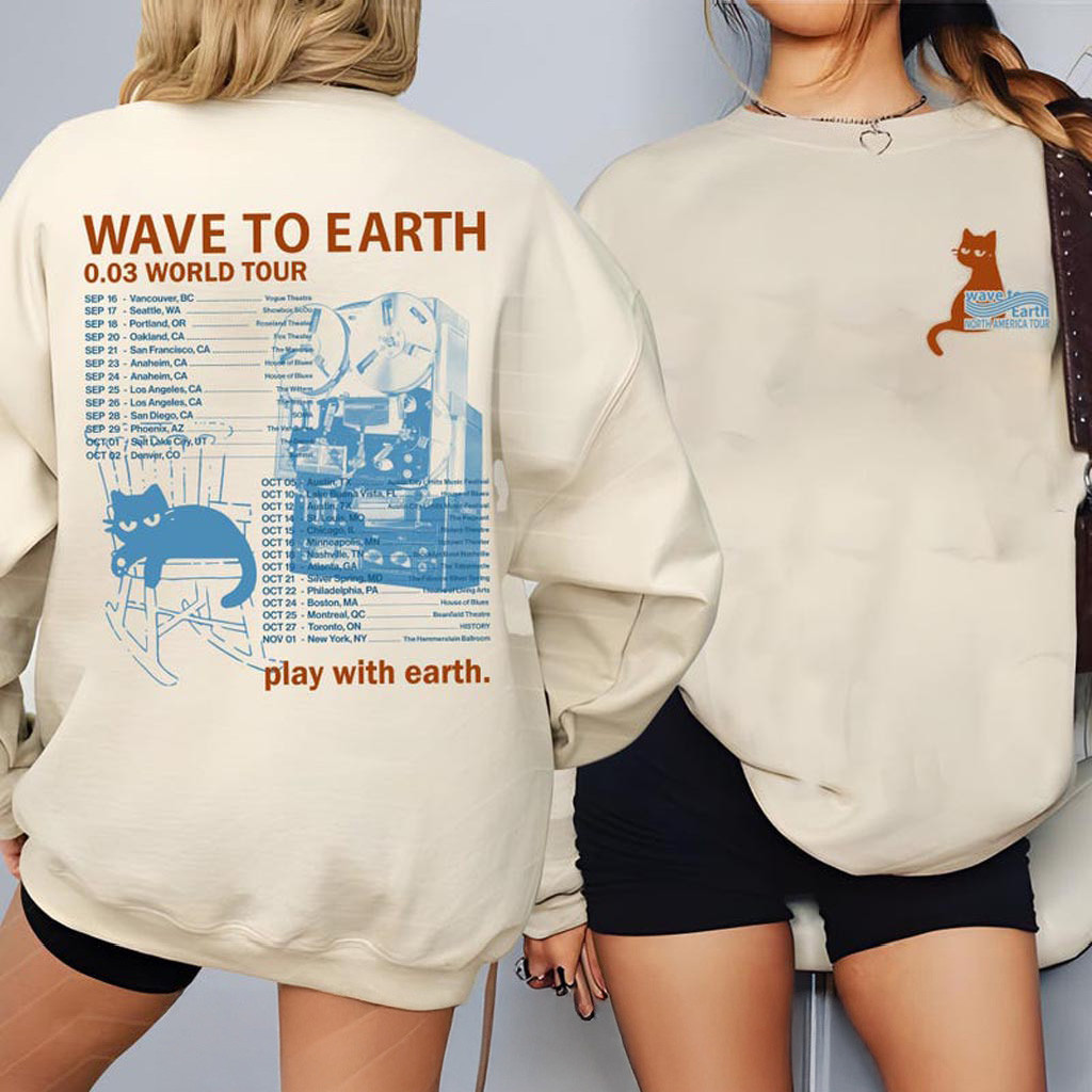 Wave To Earth 0 Merch World Tour Sweatshirt Gifts For Music Fans Wave To Earth 0 Merch World Tour Sweatshirt Gifts For Music Fans