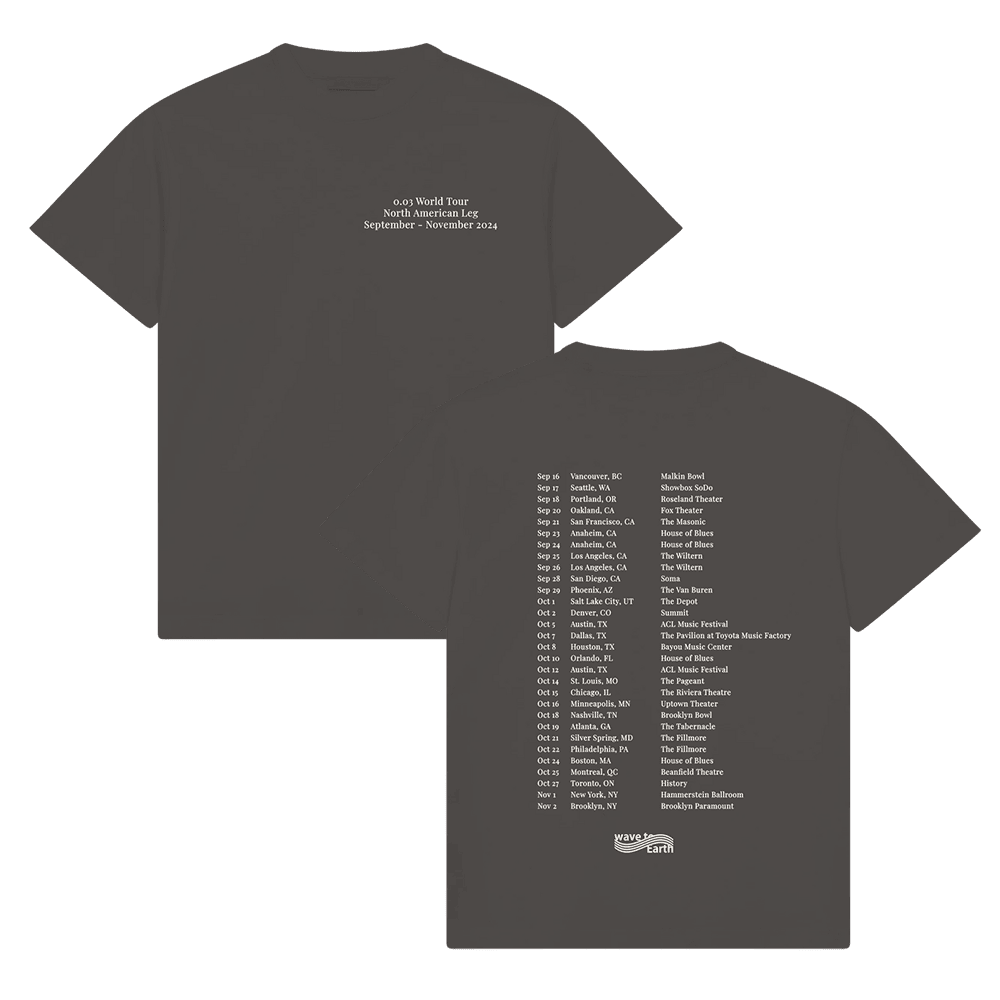 Wave To Earth Merch Wave To Earth 0.03 NA Tour T-Shirt Music Fan Gifts Wave To Earth Merch Wave To Earth 0.03 NA Tour T-Shirt Music Fan Gifts
