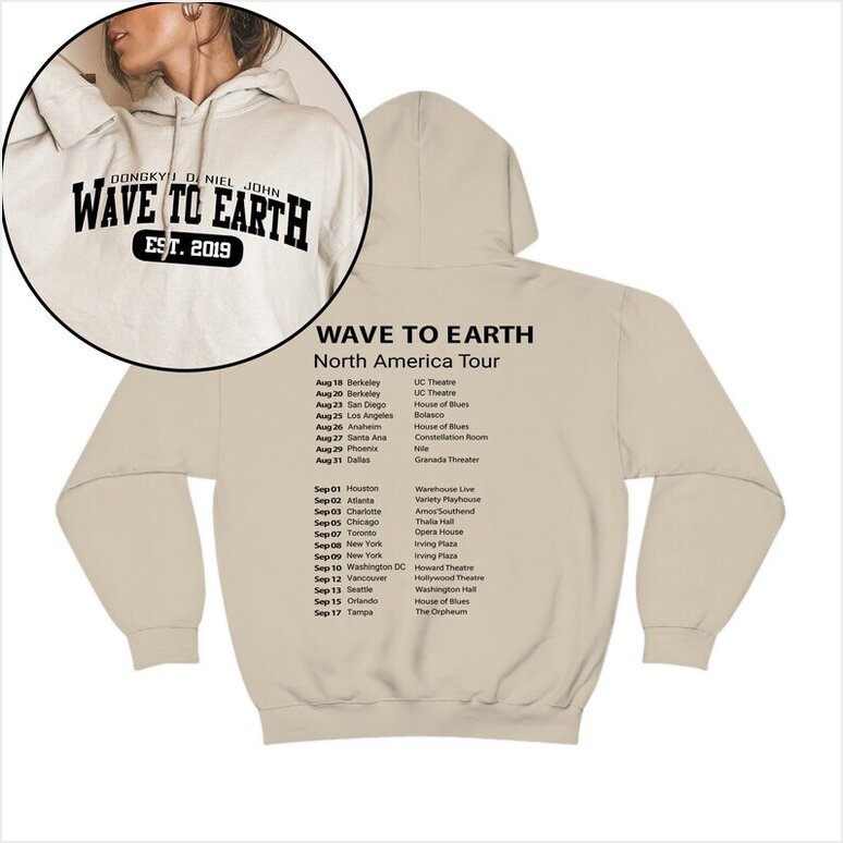 Wave To Earth North America Tour Hoodie Wave To Earth Tour Gifts For Friends Merch Clothing