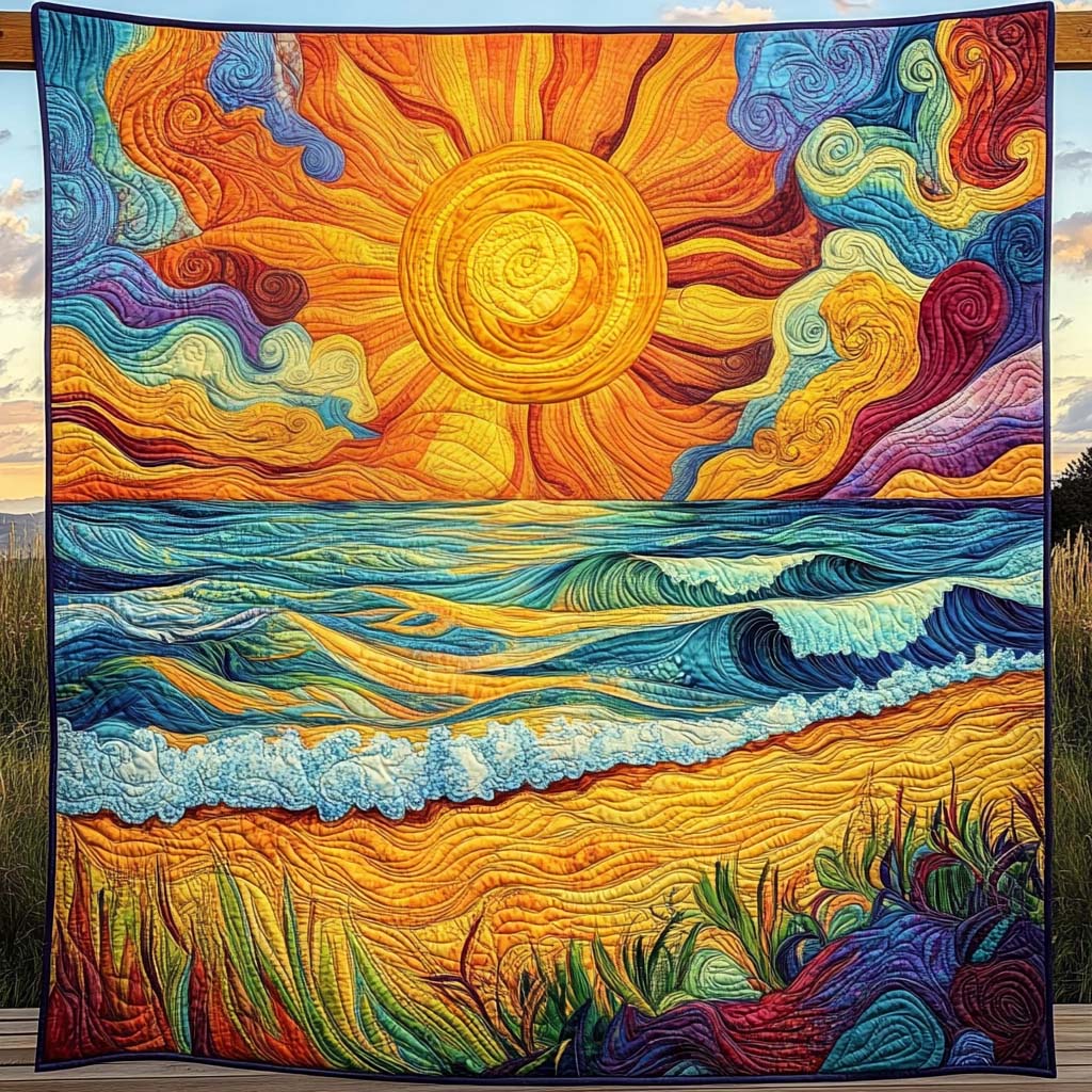 Waves Of Light Quilted Blanket Cute Blankets For Her