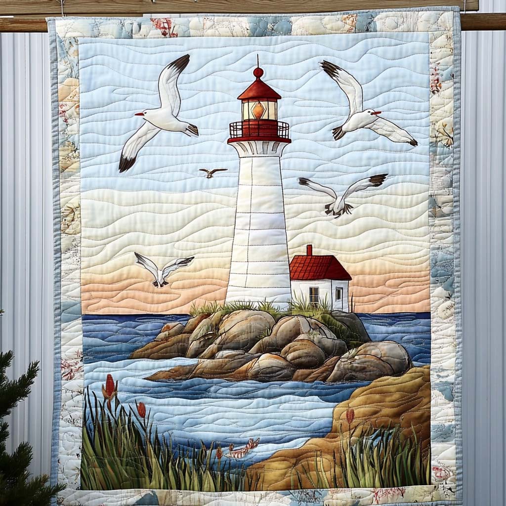 Waves Of Serenity Quilted Blanket Christmas Blanket Gift
