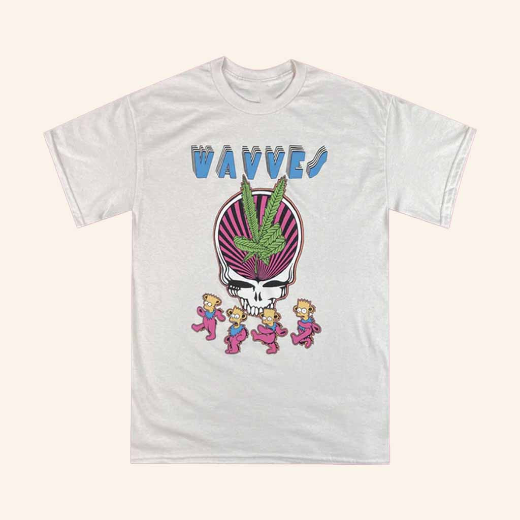 Wavves Merch Deadhead Bart Simpson T-Shirt Cool Gifts For Music Lovers