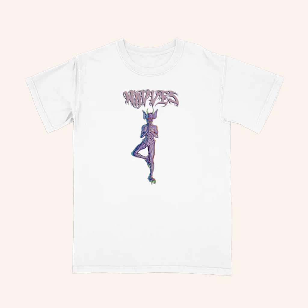 Wavves Merch Demon White T-Shirt Unique Gifts For Rock Music Lovers Wavves Merch Demon White T-Shirt Unique Gifts For Rock Music Lovers