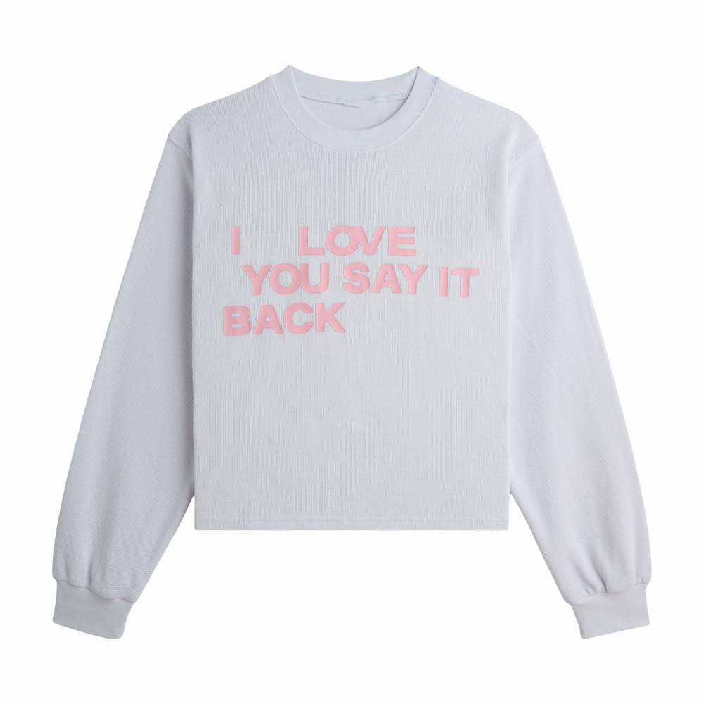 Ways To Say ILY Lonely Ghost Cropped Long Sleeve Shirt Lonely Ghost Clothing Gift For Her