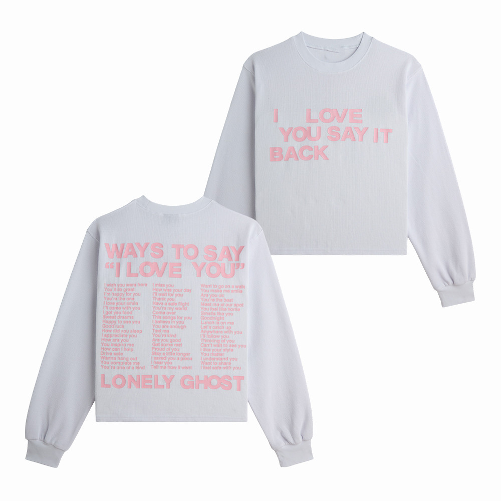 Ways To Say ILY Lonely Ghost Long Sleeve Shirt Lonely Ghost Merch Unique Gift For Wife