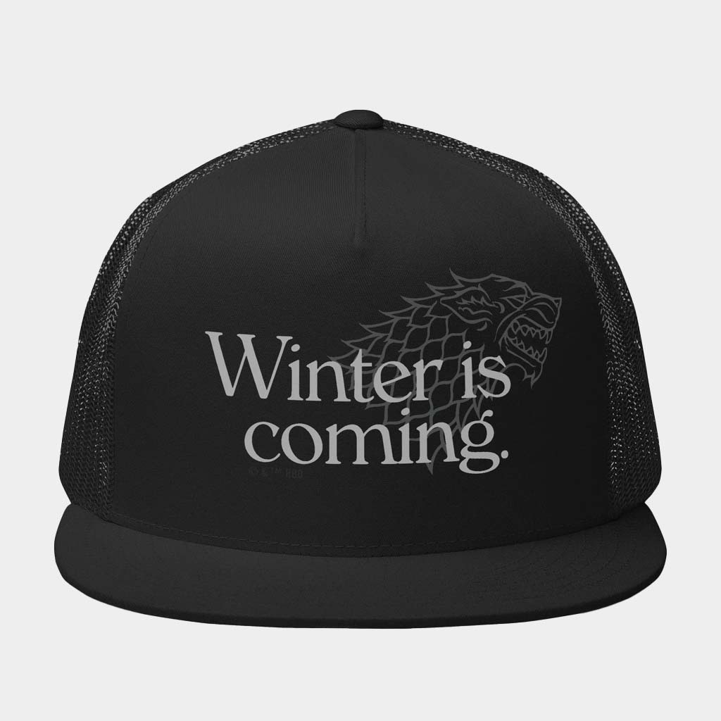 WB Shop Merch Game Of Thrones Winter Is Coming Trucker Hat Snapback Warner Bros Merchandise