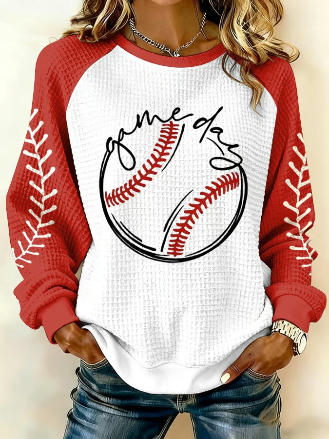 WBC 2026 Game Day Baseball Raglan Sweatshirt Baseball Mom Fan Gear Cute Game Day Outfit Best Gift For Sports Lovers