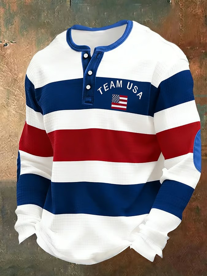 WBC 2026 Team USA Button Long Sleeve Shirt Fan Gear Patriotic Shirt Best Gift For Baseball Fans