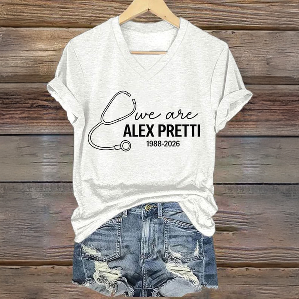 We Are Alex Pretti 1988 2026 V-Neck Shirt Alex Pretti Kicking Ice Car Alex Pretti Clothing