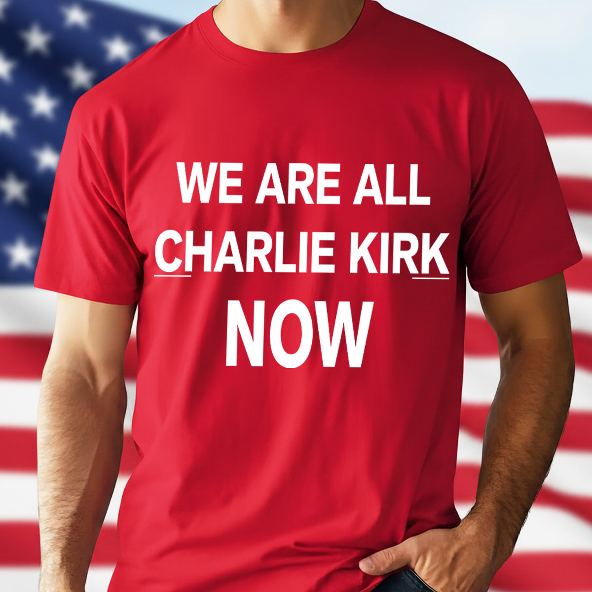 We Are All Charlie Kirk Now Memorial Dark Shirt Gift for American Conservatives