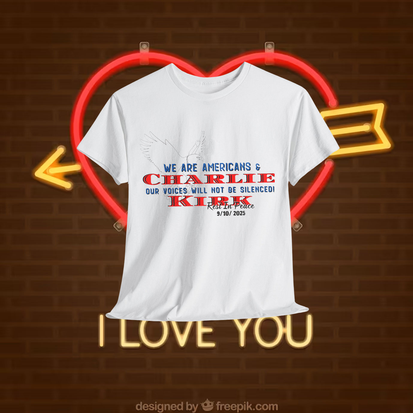 We Are Americans And  Charlie Kirk Rest In Peace Shirt