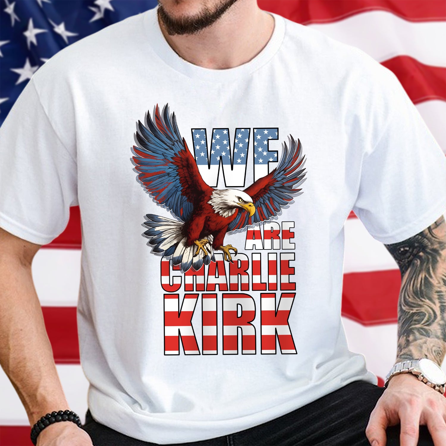 We Are Charlie Kirk America Eagle Patriot Memorial Bright Shirt Gift for Patriots