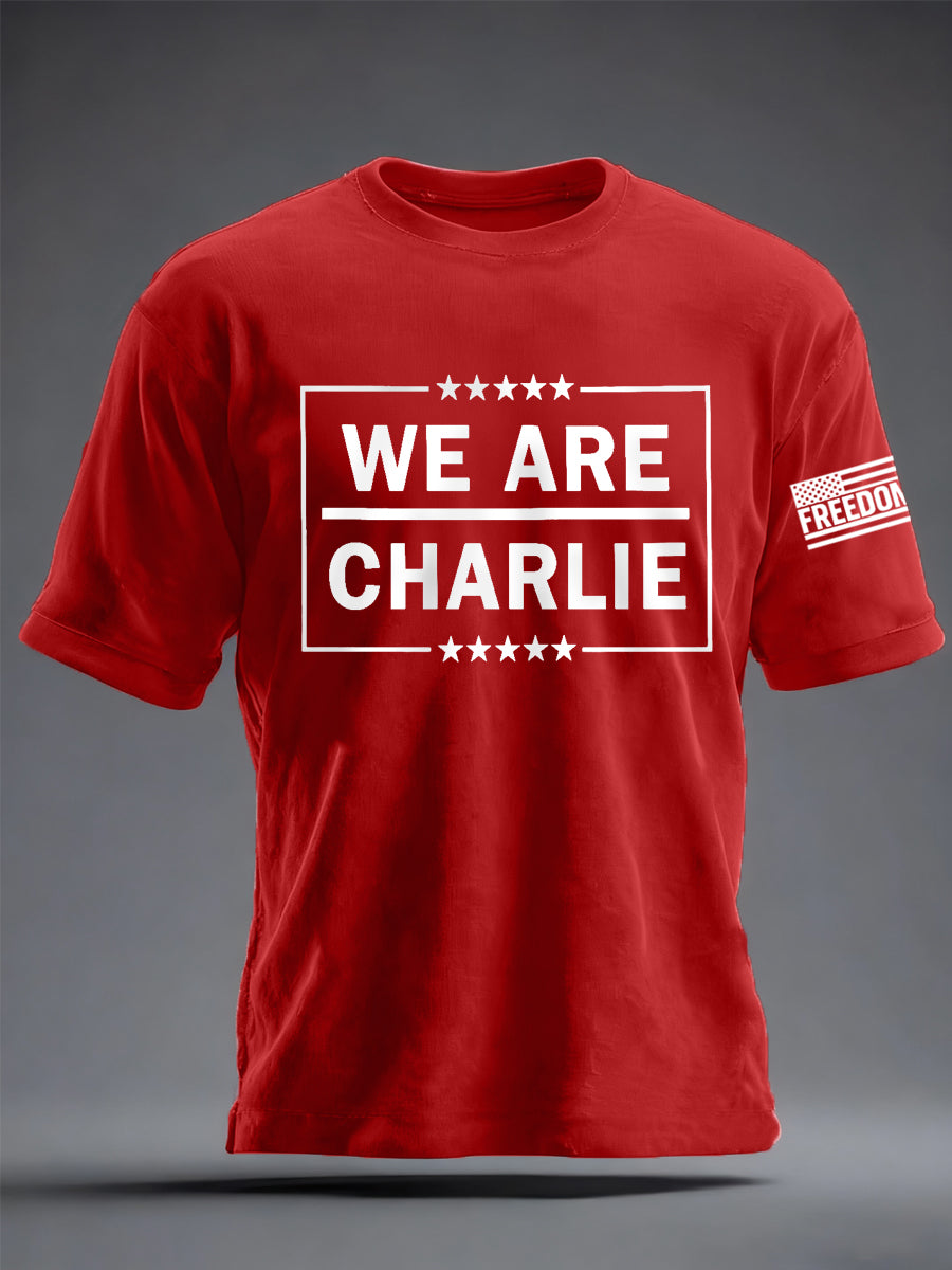 We Are Charlie Kirk Now R I P Charlie Kirk Tee Pure Red Charlie Kirk Freedom Merch