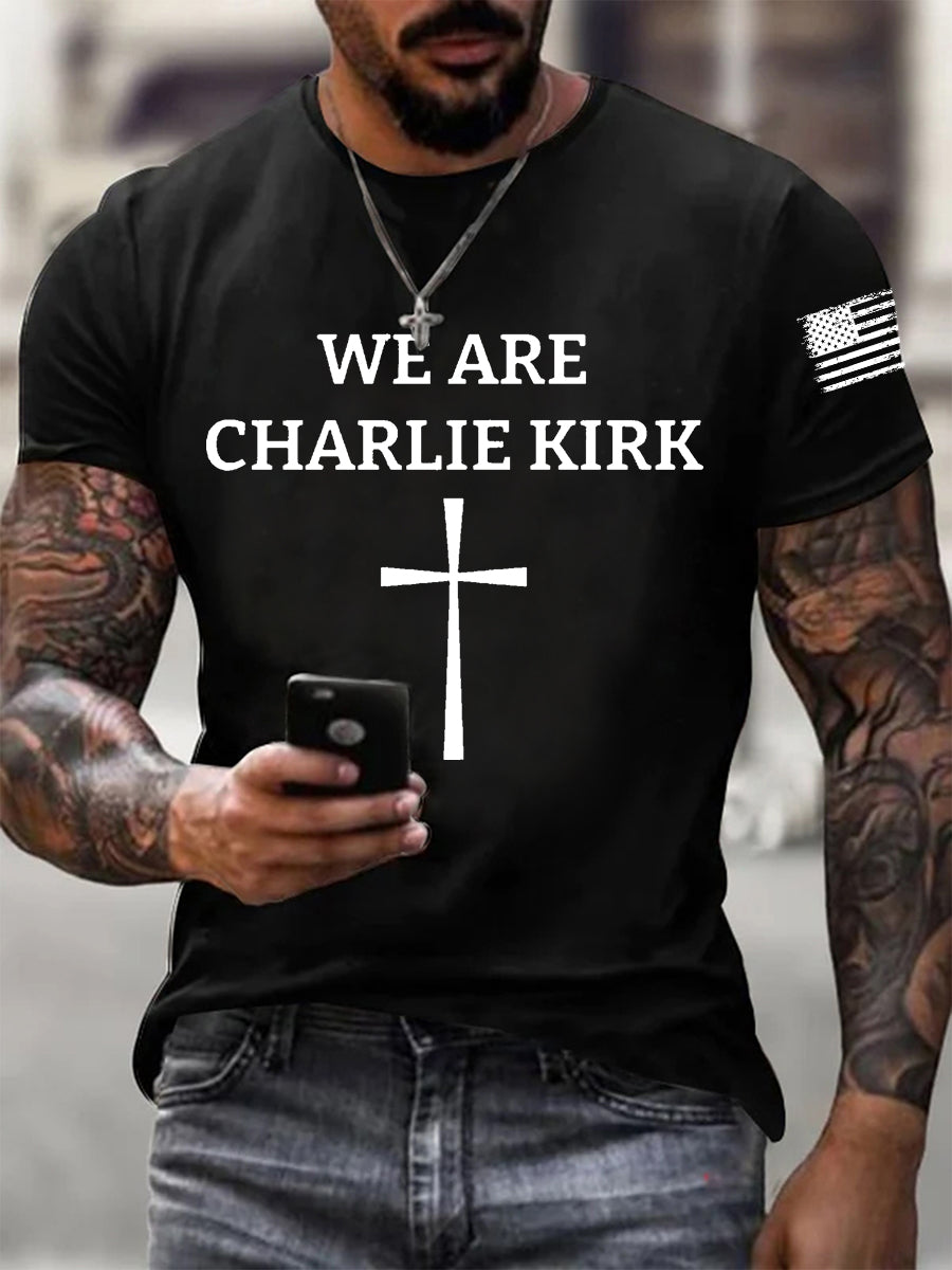 We Are Charlie Kirk Short Sleeved T Shirt Black Turning Point Usa Merchandise Store