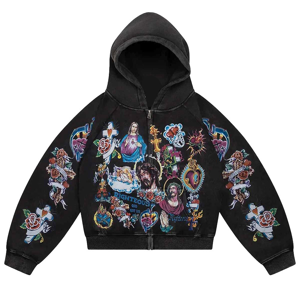 We Are Righteous Risen King Zip Hoodie Faith Based Apparel Gifts For Christian