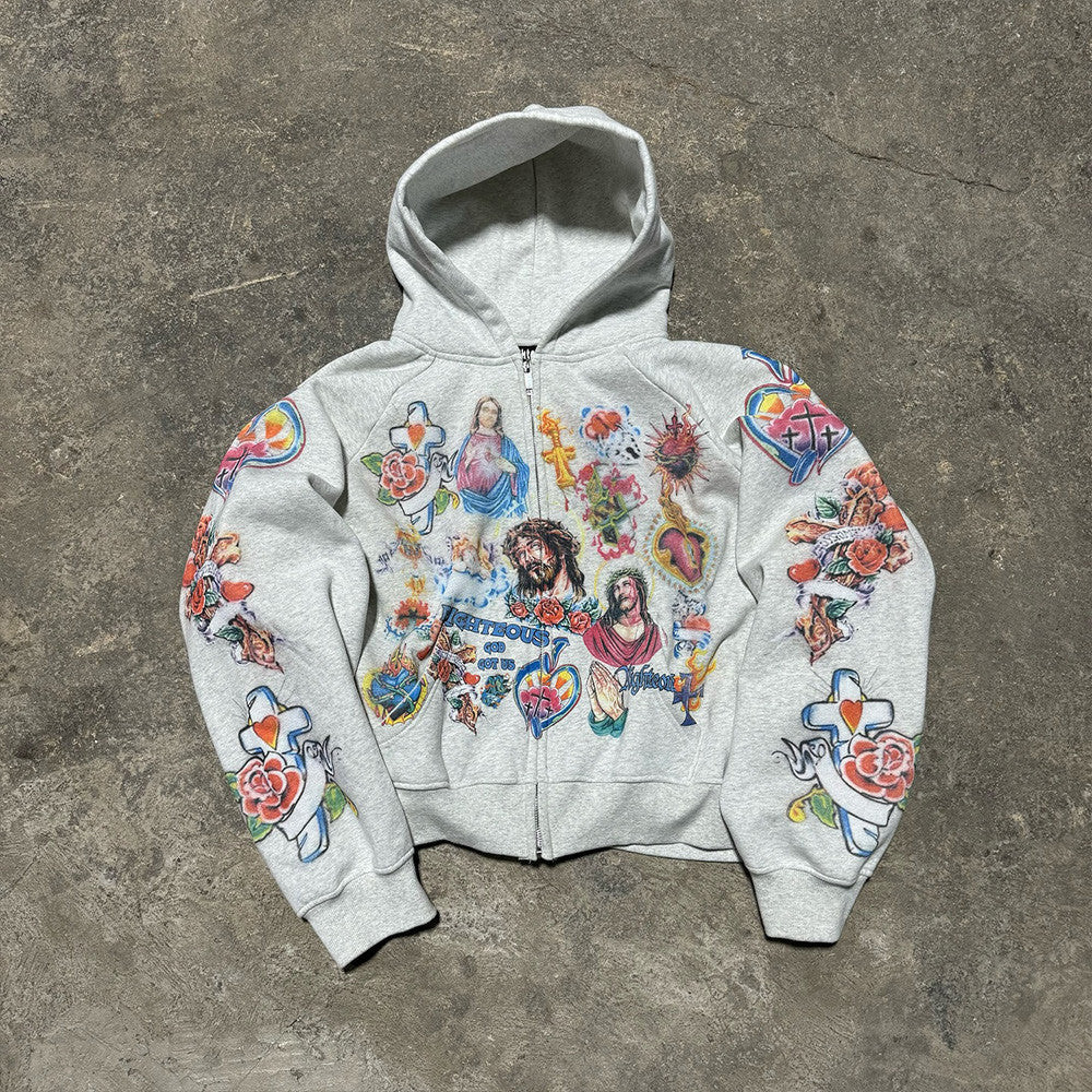 We Are Righteous Zip Hoodie Jesus Hoodie Christian Gifts For Women's Father's Day Gift for Him We Are Righteous Zip Hoodie Jesus Hoodie Christian Gifts For Women's Father's Day Gift for Him