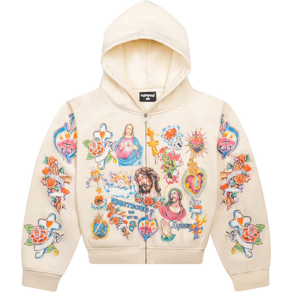 We Are Righteous Zip Hoodie Women's Christian Clothing Jesus Lover Mother's Day Gifts We Are Righteous Zip Hoodie Women's Christian Clothing Jesus Lover Mother's Day Gifts