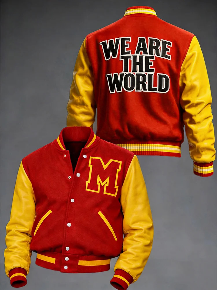 We Are The World Varsity Jacket Michael Jackson Tribute Bomber Clothing Gift For MJ Fans