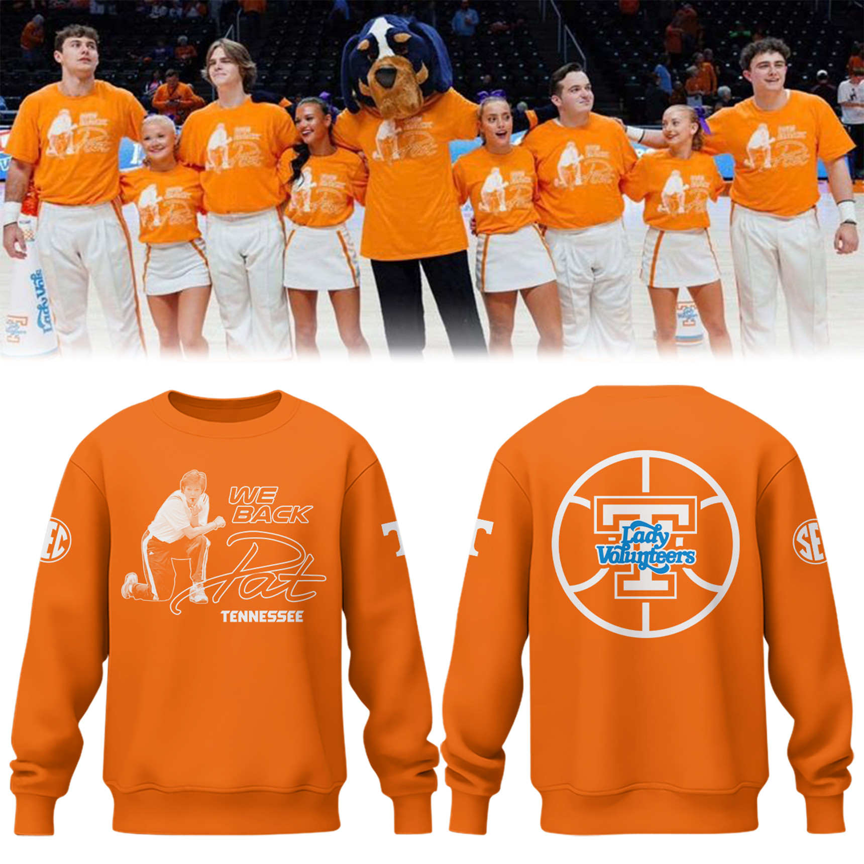 We Back Pat Lady Vols Basketball Sweatshirt Game Day Clothing Basketball Lover Present Idea