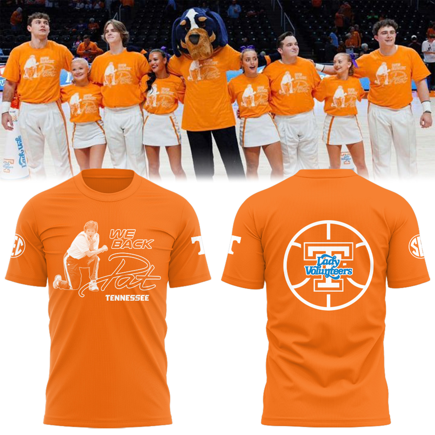 We Back Pat Lady Vols Basketball T-Shirt Game Day Clothing Basketball Lover Gift