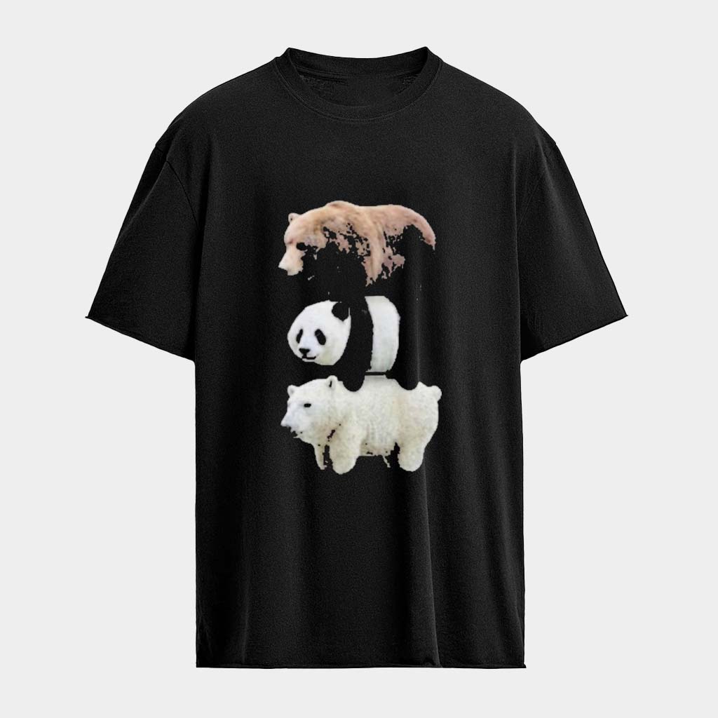 We Bears Realistic Stacked Bears T-Shirt Good Gifts For Girlfriend