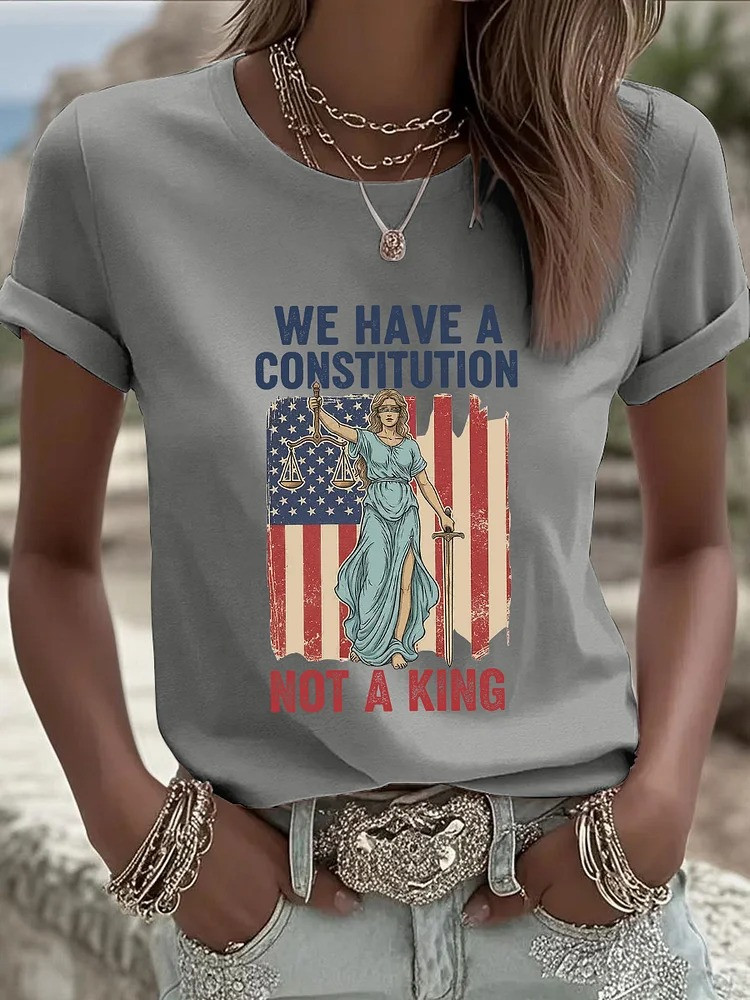 We Have A Constitution Not A King T-Shirt No Kings Protest Merch Gifts For Her