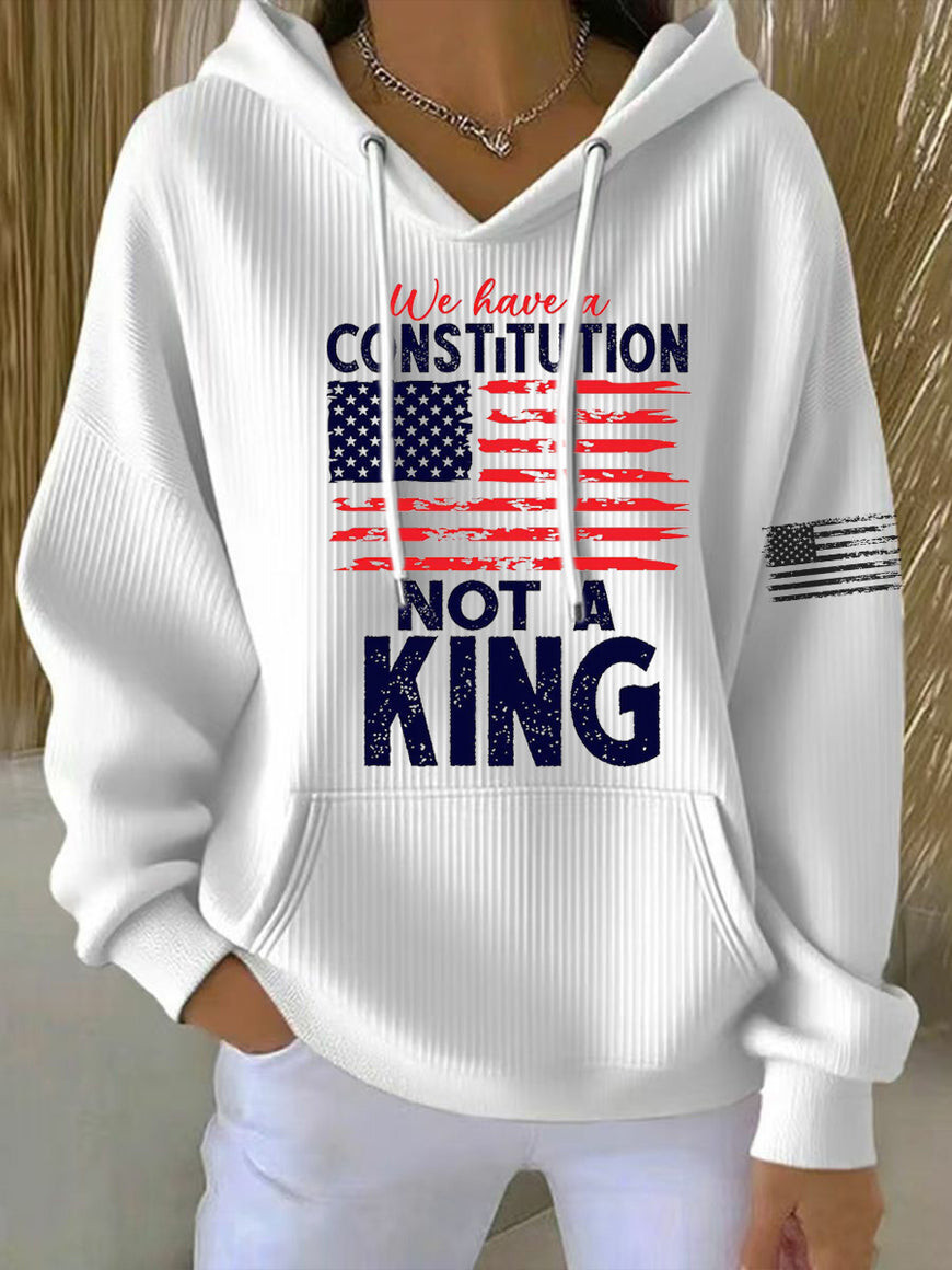 We Have Constitution Not A Kings Hoodie 86 47 FDT American Flag Apparel Gifts For Women